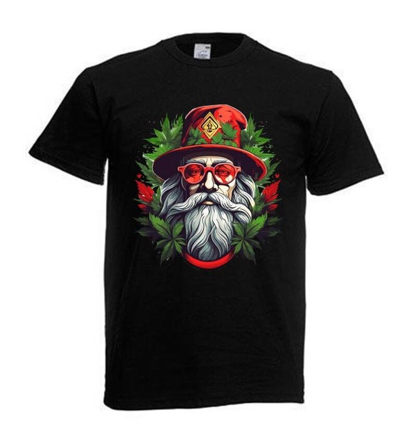 Tshirt Unisex mit Coolen Druck Weed Ganja Hanf Cannabis Psychedelic (Größe & Farbe auswählen) TSFBW444