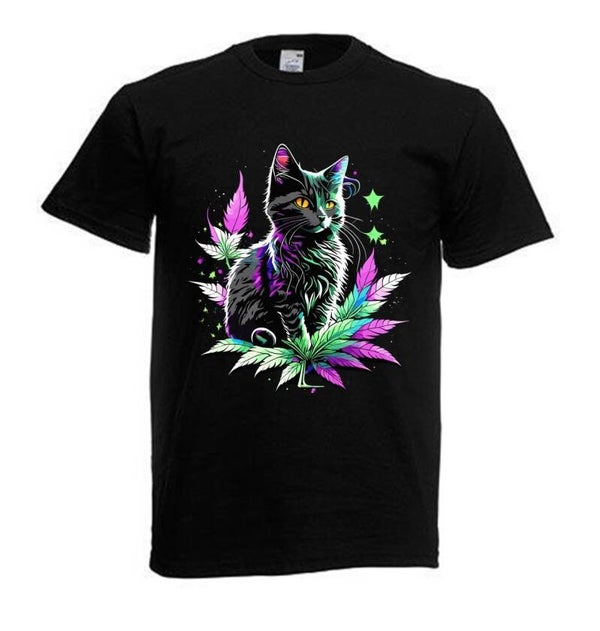 Tshirt Unisex mit Coolen Druck Weed Ganja Hanf Cannabis Psychedelic (Größe & Farbe auswählen) TSFBW445