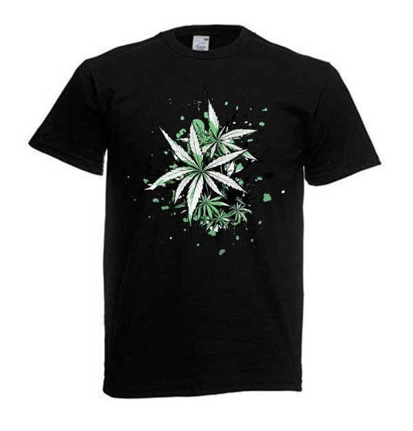 Tshirt Unisex mit Coolen Druck Weed Ganja Hanf Cannabis Psychedelic (Größe & Farbe auswählen) TSFBW449