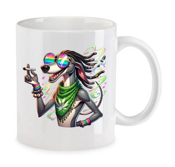 Tasse Weed Cannabis Psychodelic Weiß mit Druck (Siehe Foto) TFBW45