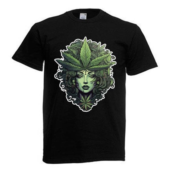 Tshirt Unisex mit Coolen Druck Weed Ganja Hanf Cannabis Psychedelic (Größe & Farbe auswählen) TSFBW454