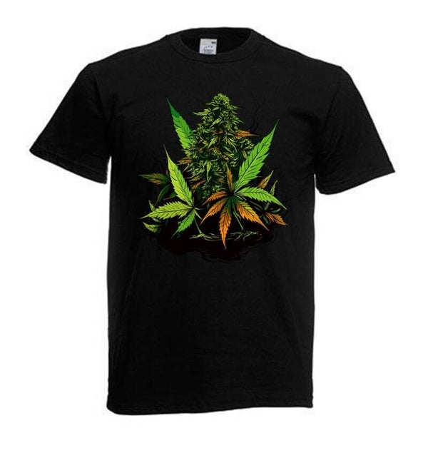 Tshirt Unisex mit Coolen Druck Weed Ganja Hanf Cannabis Psychedelic (Größe & Farbe auswählen) TSFBW456