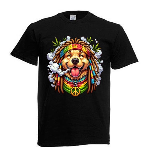 Tshirt Unisex mit Coolen Druck Weed Ganja Hanf Cannabis Psychedelic (Größe & Farbe auswählen) TSFBW46