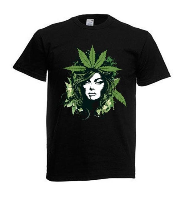 Tshirt Unisex mit Coolen Druck Weed Ganja Hanf Cannabis Psychedelic (Größe & Farbe auswählen) TSFBW464