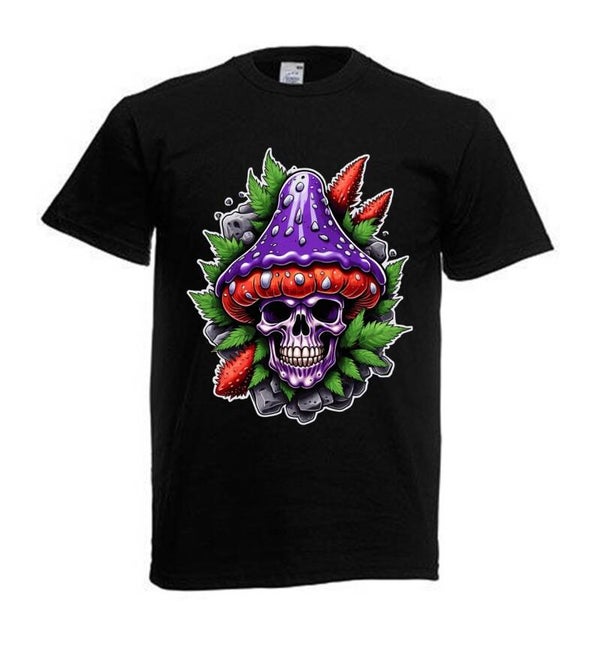 Tshirt Unisex mit Coolen Druck Weed Ganja Hanf Cannabis Psychedelic (Größe & Farbe auswählen) TSFBW467