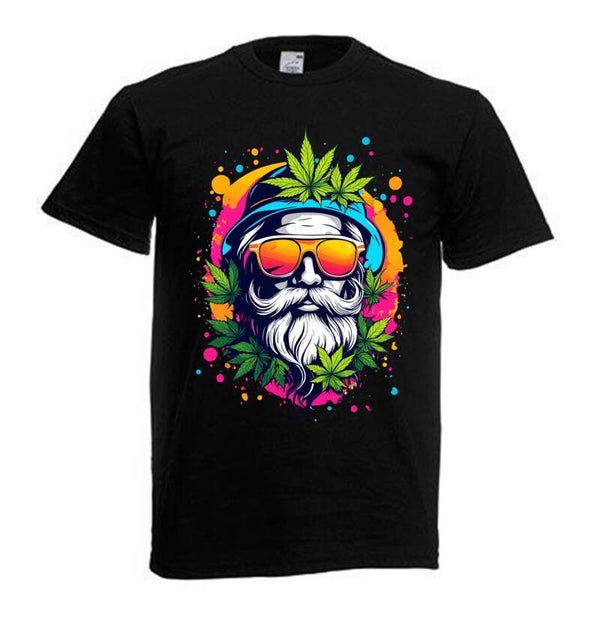 Tshirt Unisex mit Coolen Druck Weed Ganja Hanf Cannabis Psychedelic (Größe & Farbe auswählen) TSFBW470