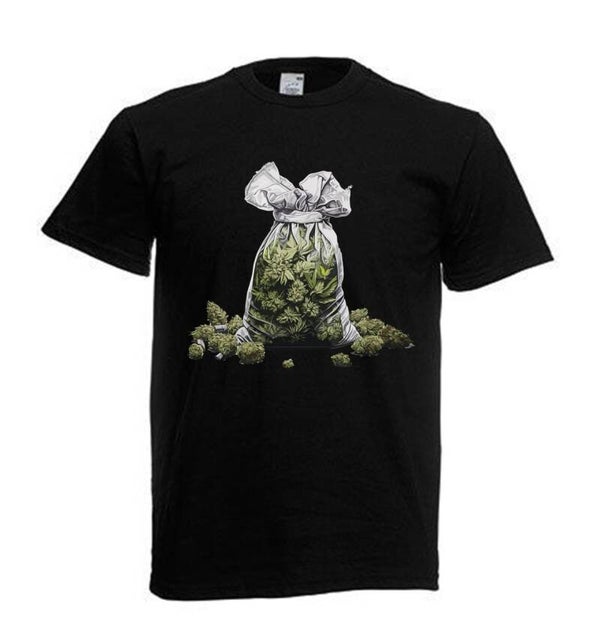 Tshirt Unisex mit Coolen Druck Weed Ganja Hanf Cannabis Psychedelic (Größe & Farbe auswählen) TSFBW472