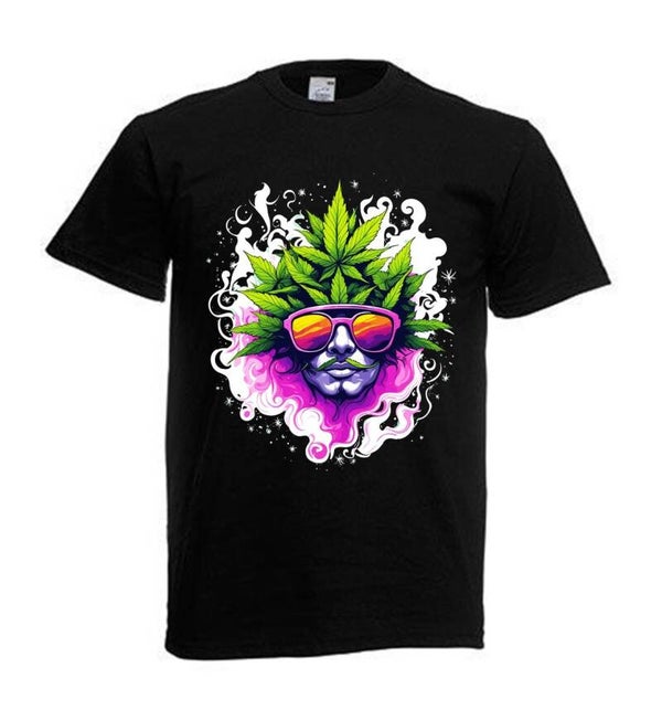 Tshirt Unisex mit Coolen Druck Weed Ganja Hanf Cannabis Psychedelic (Größe & Farbe auswählen) TSFBW473