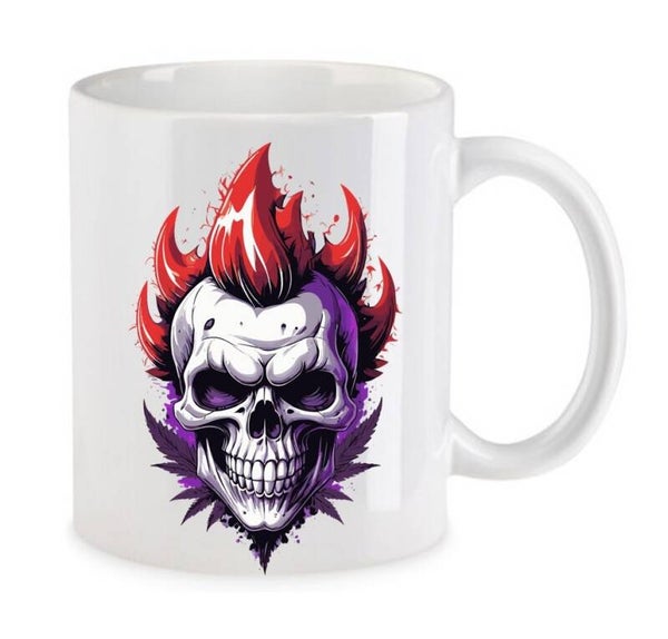 Tasse Weed Cannabis Psychodelic Weiß mit Druck (Siehe Foto) TFBW483