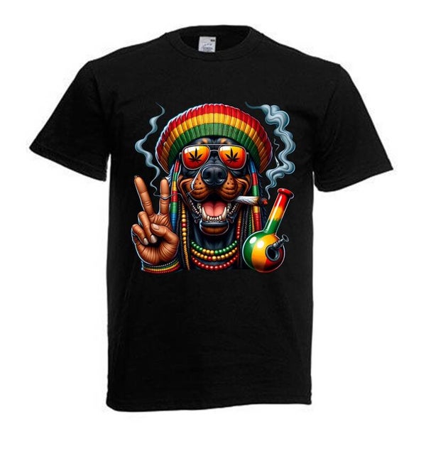 Tshirt Unisex mit Coolen Druck Weed Ganja Hanf Cannabis Psychedelic (Größe & Farbe auswählen) TSFBW49