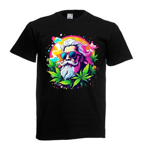 Tshirt Unisex mit Coolen Druck Weed Ganja Hanf Cannabis Psychedelic (Größe & Farbe auswählen) TSFBW493