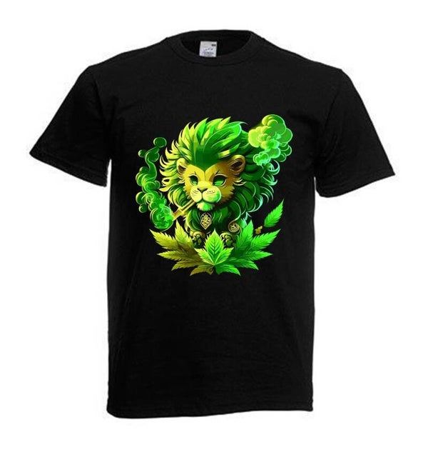 Tshirt Unisex mit Coolen Druck Weed Ganja Hanf Cannabis Psychedelic (Größe & Farbe auswählen) TSFBW496