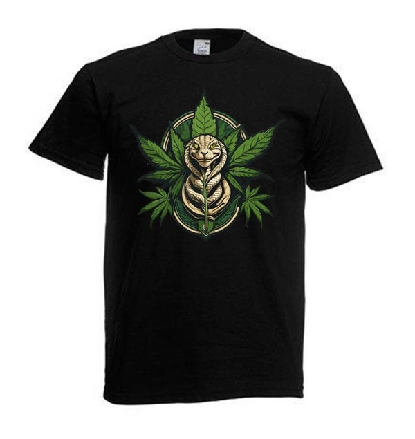 Tshirt Unisex mit Coolen Druck Weed Ganja Hanf Cannabis Psychedelic (Größe & Farbe auswählen) TSFBW497