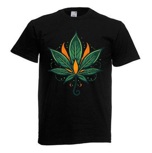 Tshirt Unisex mit Coolen Druck Weed Ganja Hanf Cannabis Psychedelic (Größe & Farbe auswählen) TSFBW501