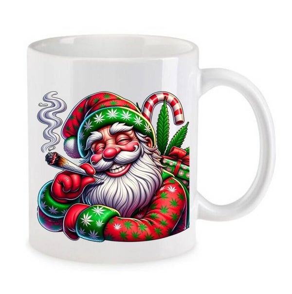 Tasse Weed Cannabis Psychodelic Weiß mit Druck (Siehe Foto) TFBW506