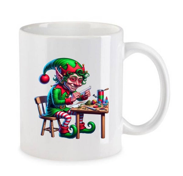 Tasse Weed Cannabis Psychodelic Weiß mit Druck (Siehe Foto) TFBW507
