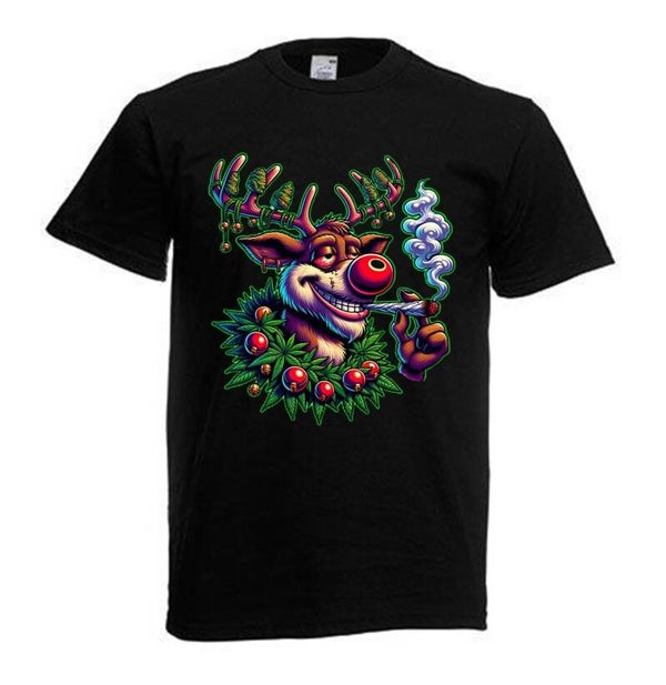 Tshirt Unisex mit Coolen Druck Weed Ganja Hanf Cannabis Psychedelic (Größe & Farbe auswählen) TSFBW508