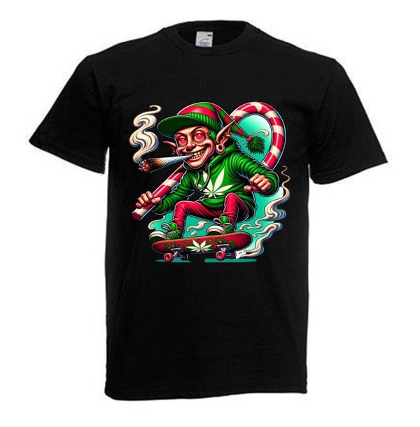 Tshirt Unisex mit Coolen Druck Weed Ganja Hanf Cannabis Psychedelic (Größe & Farbe auswählen) TSFBW511
