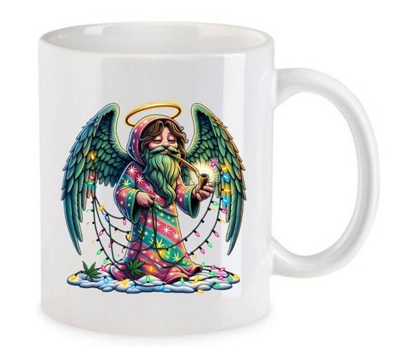 Tasse Weed Cannabis Psychodelic Weiß mit Druck (Siehe Foto) TFBW512