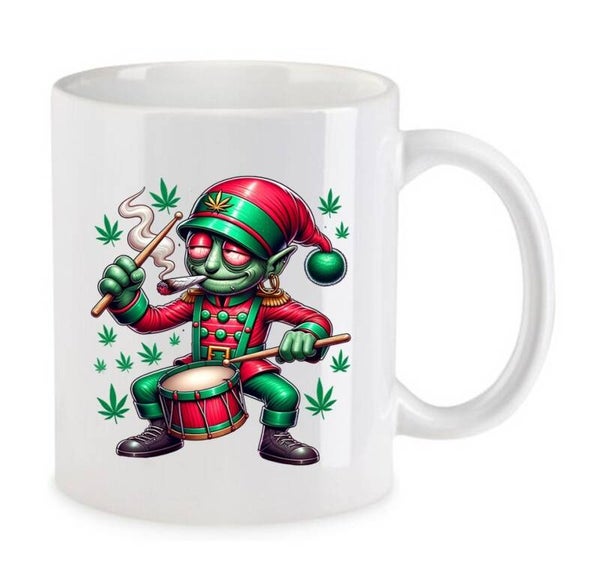 Tasse Weed Cannabis Psychodelic Weiß mit Druck (Siehe Foto) TFBW513