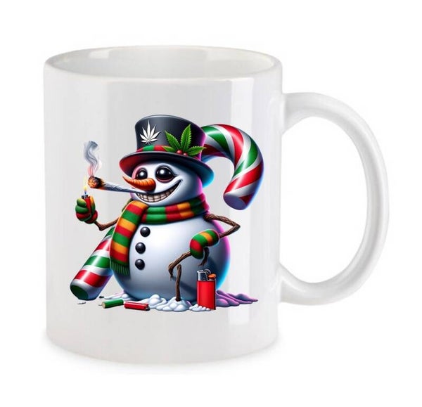 Tasse Weed Cannabis Psychodelic Weiß mit Druck (Siehe Foto) TFBW517