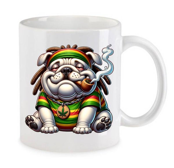 Tasse Weed Cannabis Psychodelic Weiß mit Druck (Siehe Foto) TFBW52