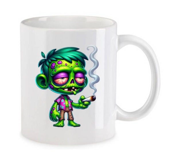 Tasse Weed Cannabis Psychodelic Weiß mit Druck (Siehe Foto) TFBW521