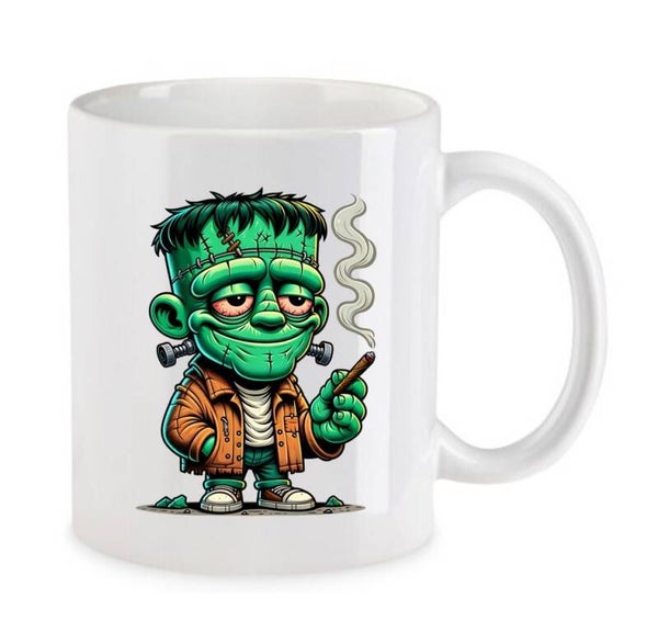 Tasse Weed Cannabis Psychodelic Weiß mit Druck (Siehe Foto) TFBW522