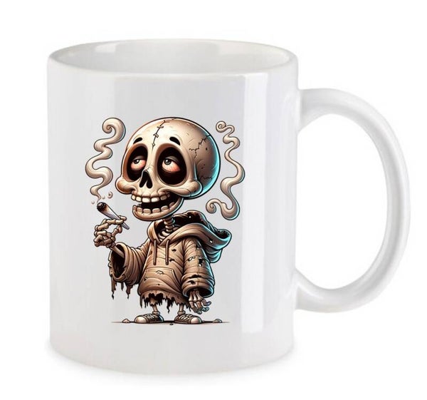 Tasse Weed Cannabis Psychodelic Weiß mit Druck (Siehe Foto) TFBW526