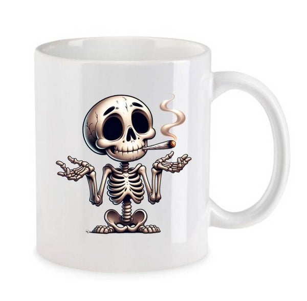 Tasse Weed Cannabis Psychodelic Weiß mit Druck (Siehe Foto) TFBW528