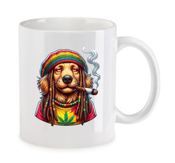 Tasse Weed Cannabis Psychodelic Weiß mit Druck (Siehe Foto) TFBW53