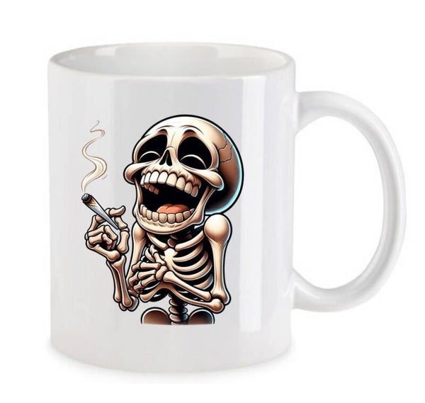 Tasse Weed Cannabis Psychodelic Weiß mit Druck (Siehe Foto) TFBW530