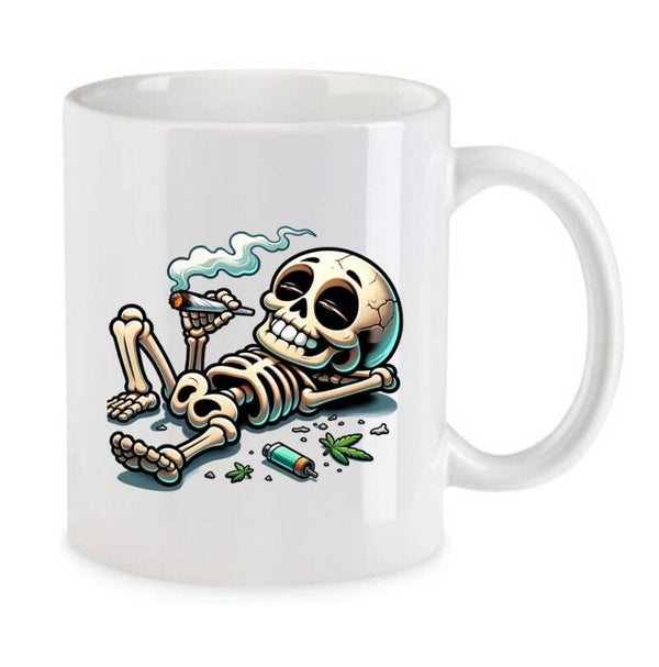 Tasse Weed Cannabis Psychodelic Weiß mit Druck (Siehe Foto) TFBW531