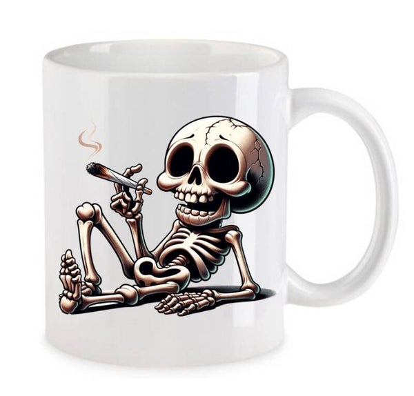 Tasse Weed Cannabis Psychodelic Weiß mit Druck (Siehe Foto) TFBW532