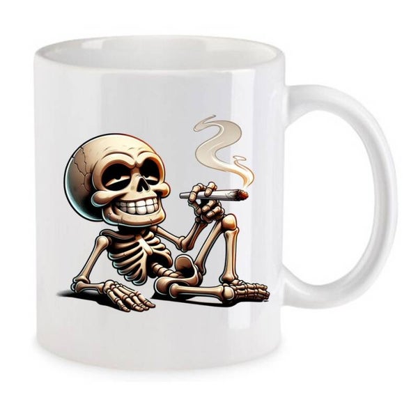 Tasse Weed Cannabis Psychodelic Weiß mit Druck (Siehe Foto) TFBW538