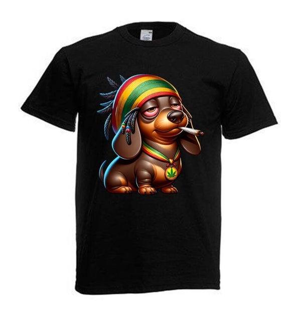 Tshirt Unisex mit Coolen Druck Weed Ganja Hanf Cannabis Psychedelic (Größe & Farbe auswählen) TSFBW54