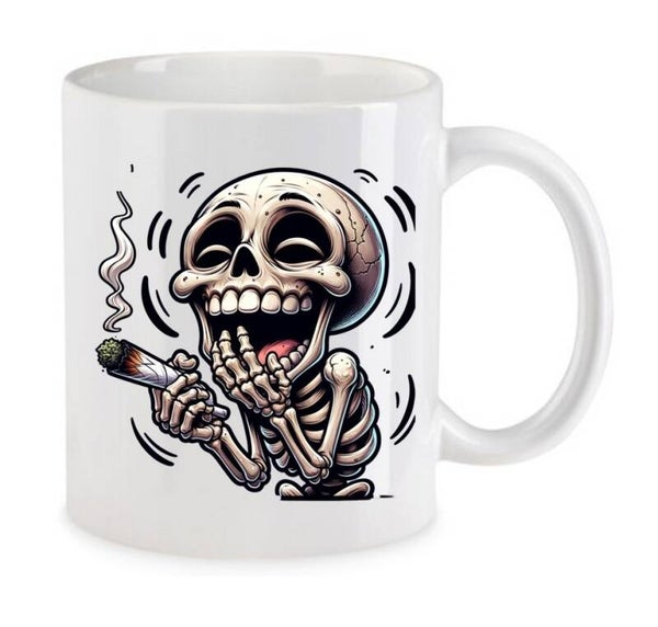 Tasse Weed Cannabis Psychodelic Weiß mit Druck (Siehe Foto) TFBW541