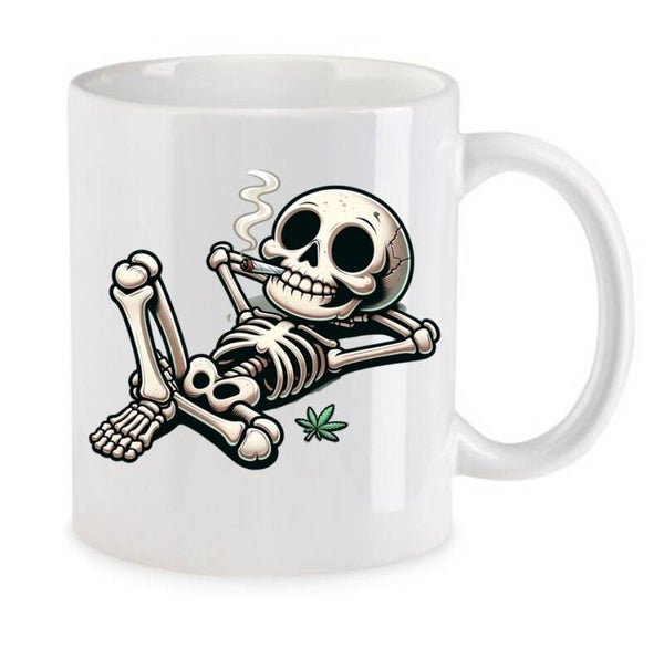 Tasse Weed Cannabis Psychodelic Weiß mit Druck (Siehe Foto) TFBW544