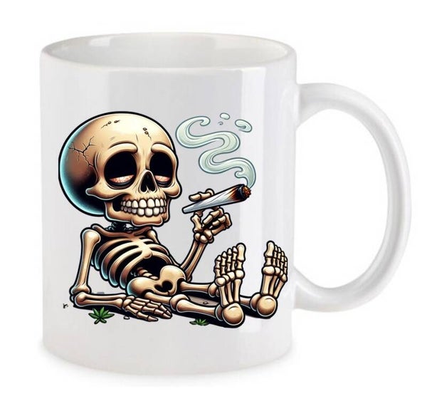 Tasse Weed Cannabis Psychodelic Weiß mit Druck (Siehe Foto) TFBW548