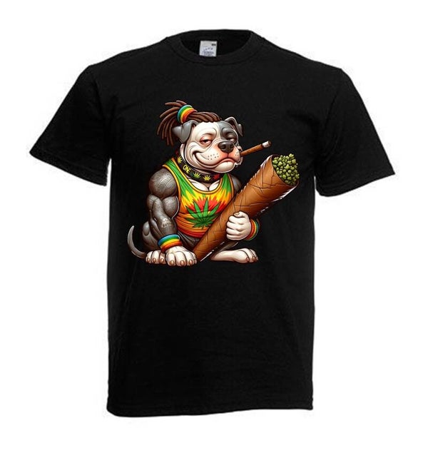 Tshirt Unisex mit Coolen Druck Weed Ganja Hanf Cannabis Psychedelic (Größe & Farbe auswählen) TSFBW55