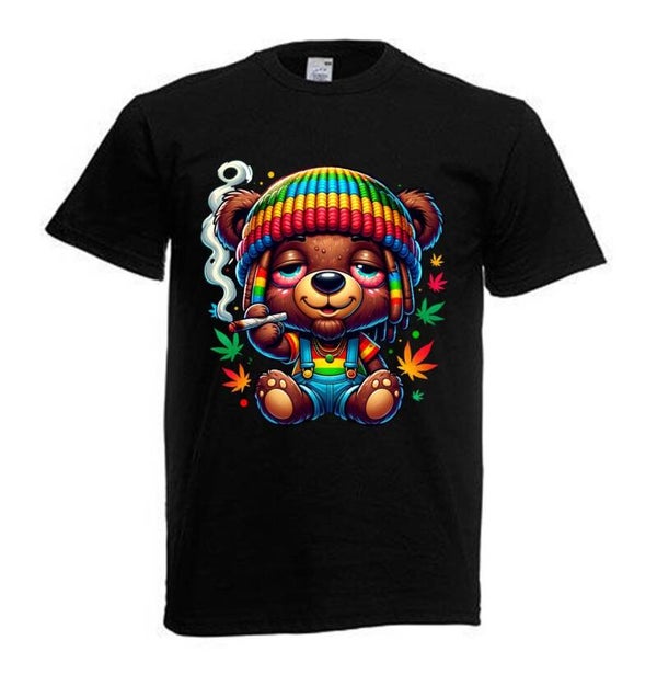 Tshirt Unisex mit Coolen Druck Weed Ganja Hanf Cannabis Psychedelic (Größe & Farbe auswählen) TSFBW550