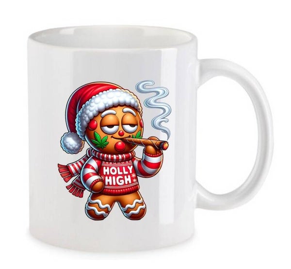 Tasse Weed Cannabis Psychodelic Weiß mit Druck (Siehe Foto) TFBW555