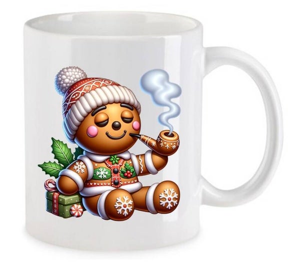 Tasse Weed Cannabis Psychodelic Weiß mit Druck (Siehe Foto) TFBW556