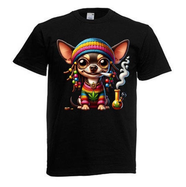 Tshirt Unisex mit Coolen Druck Weed Ganja Hanf Cannabis Psychedelic (Größe & Farbe auswählen) TSFBW56
