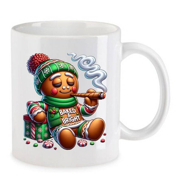 Tasse Weed Cannabis Psychodelic Weiß mit Druck (Siehe Foto) TFBW560