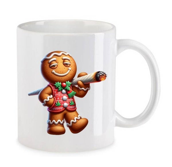 Tasse Weed Cannabis Psychodelic Weiß mit Druck (Siehe Foto) TFBW562