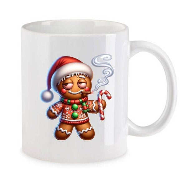 Tasse Weed Cannabis Psychodelic Weiß mit Druck (Siehe Foto) TFBW563
