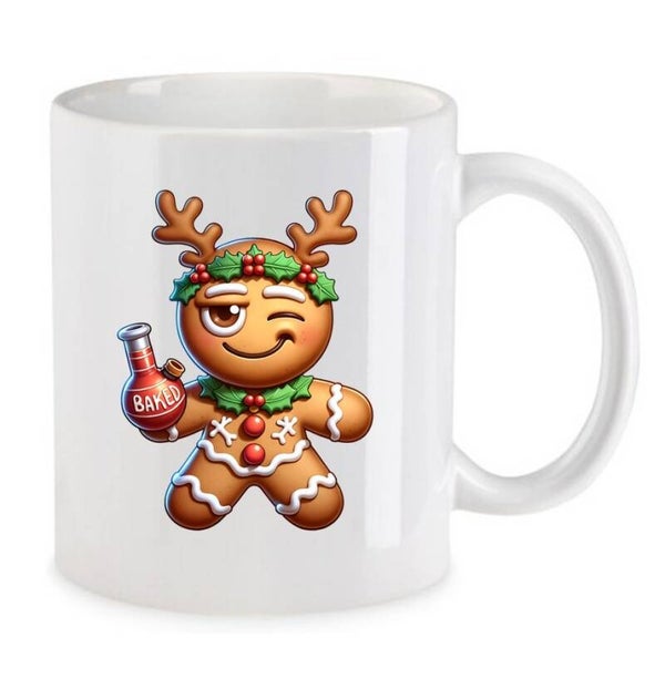 Tasse Weed Cannabis Psychodelic Weiß mit Druck (Siehe Foto) TFBW565