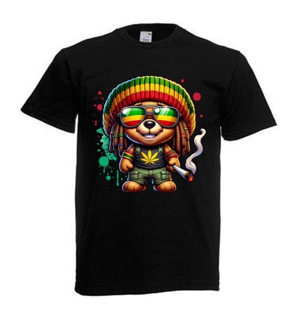 Tshirt Unisex mit Coolen Druck Weed Ganja Hanf Cannabis Psychedelic (Größe & Farbe auswählen) TSFBW569