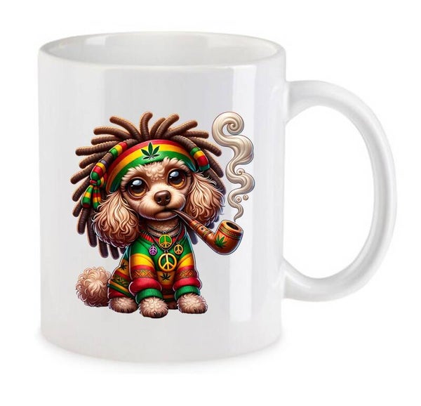 Tasse Weed Cannabis Psychodelic Weiß mit Druck (Siehe Foto) TFBW57